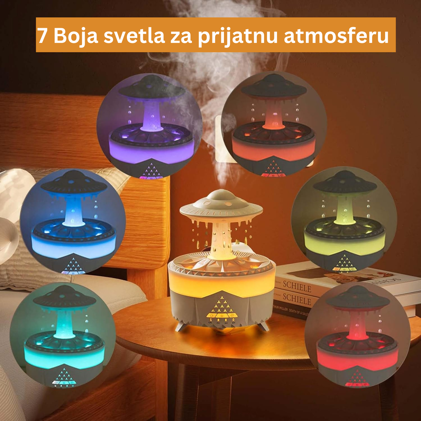 Difuzer lampa - kišne kapi + eterično ulje gratis