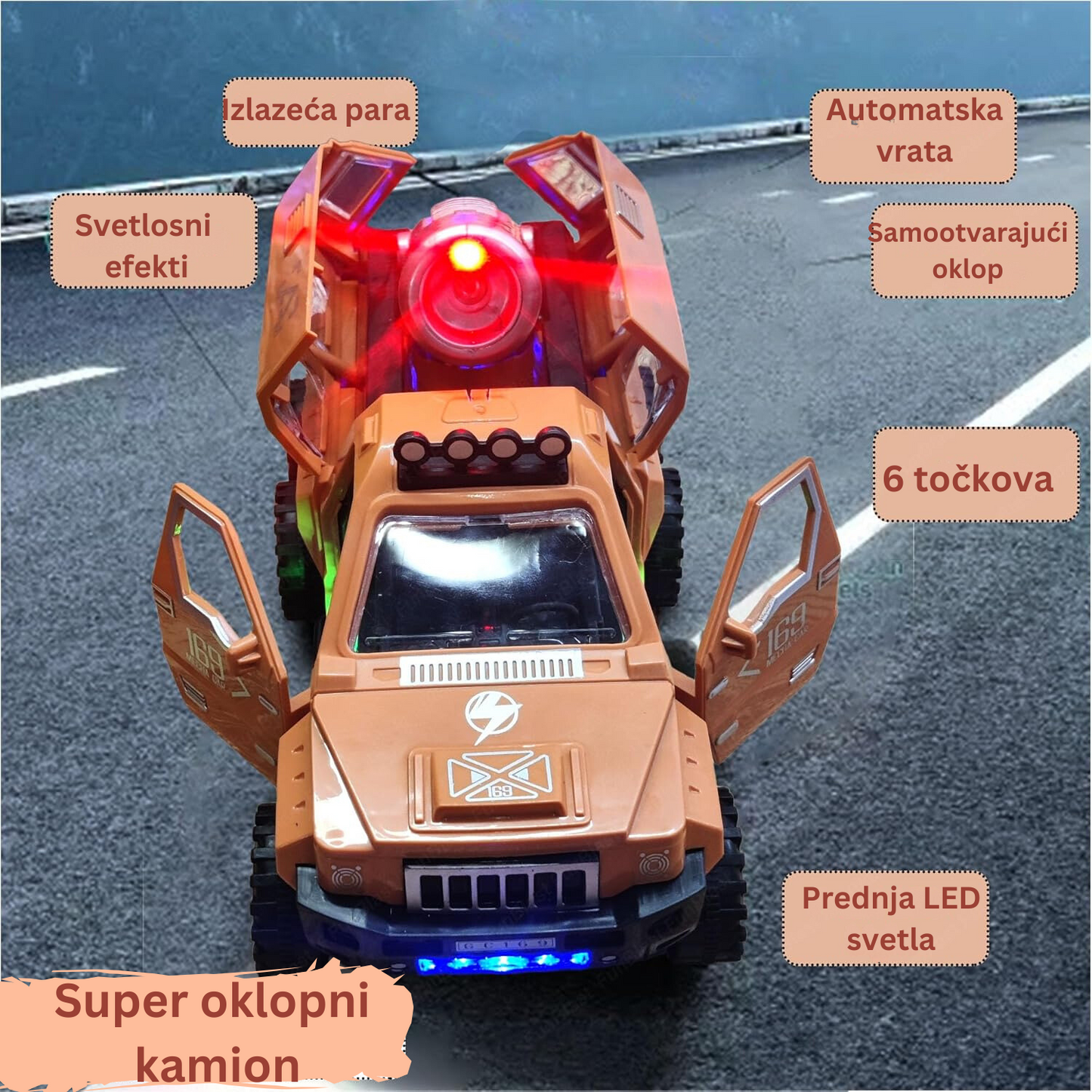 Super kamion sa efektom plamena